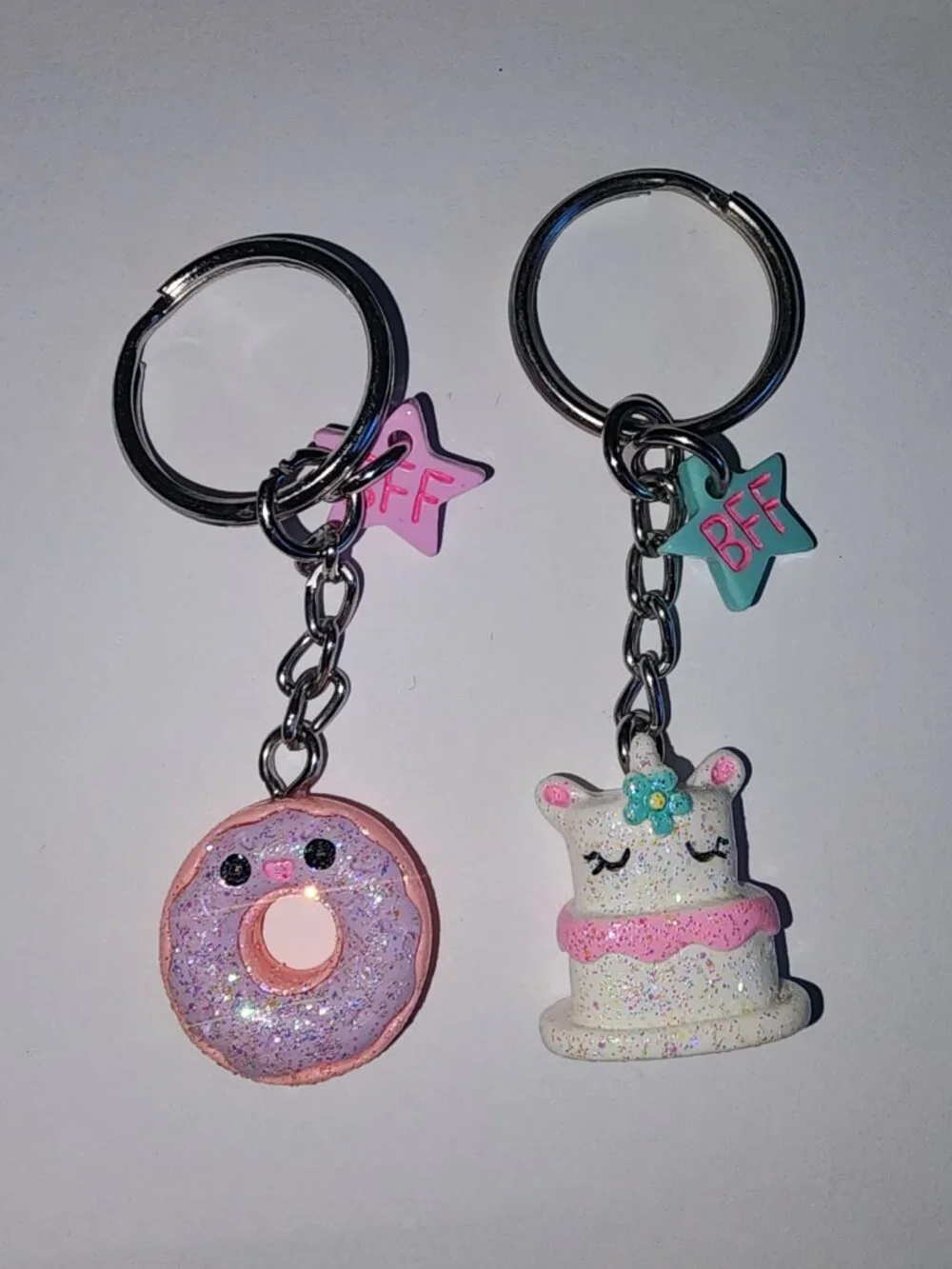 5/$10 - Donut & Unicorn Cake BFF Keychain